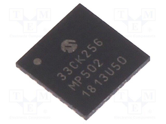 DsPIC microcontroller; SRAM: 24kB; Memory: 256kB; UQFN28; 3÷3.6VDC