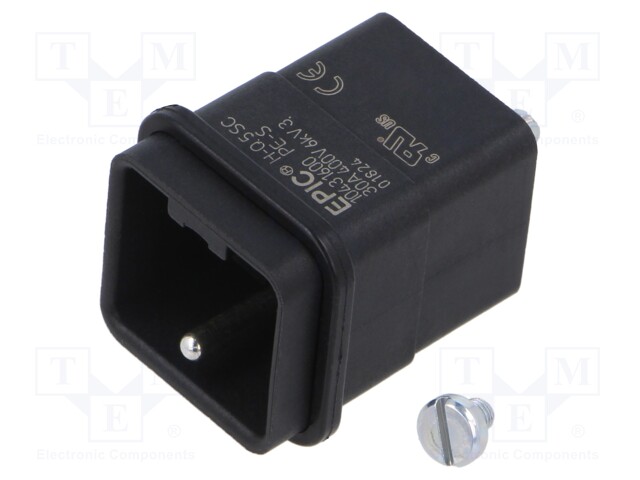 Connector: HDC; contact insert; male; EPIC H-Q; PIN: 6; 5+PE; 30A