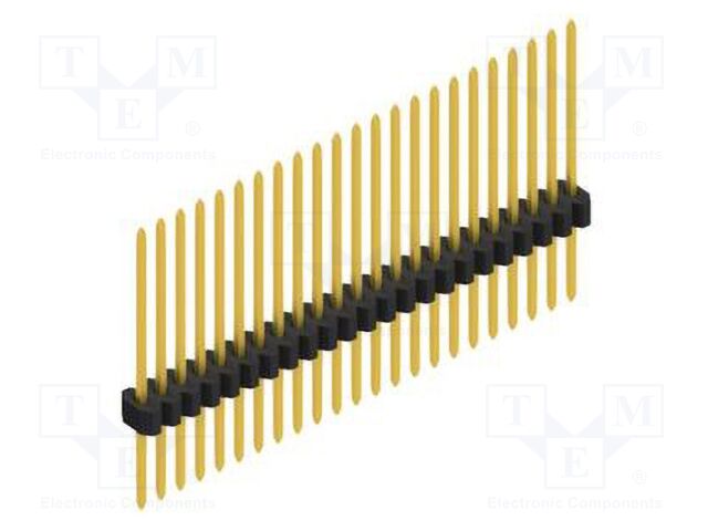 Connector: pin strips; pin header; male; PIN: 23; 1.27mm; THT; 1x23