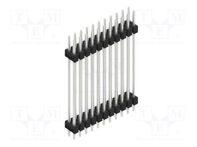 Connector: pin strips; pin header; male; PIN: 22; 2.54mm; THT; 2x11