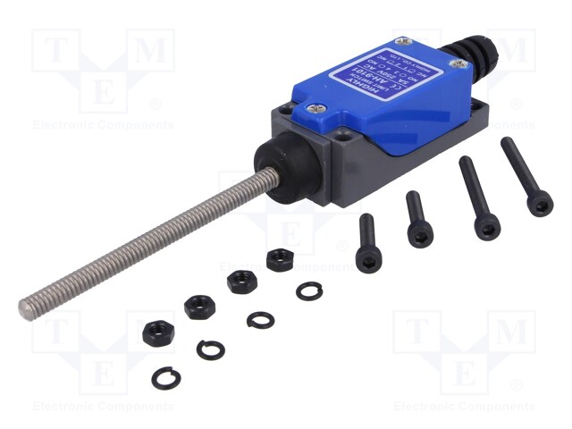 Limit switch; spring, total length 80mm; NO + NC; 5A; max.250VAC