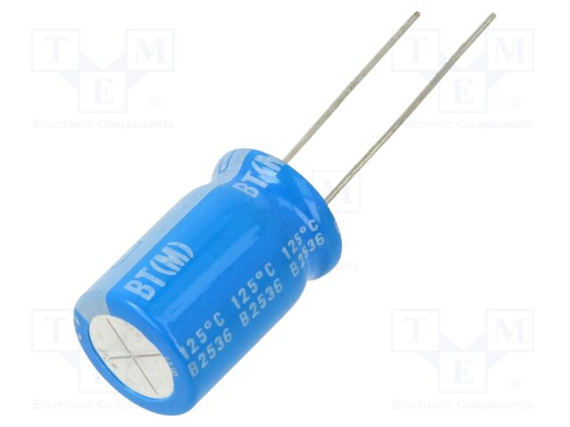 Capacitor: electrolytic; THT; 330uF; 50VDC; Ø12.5x20mm; Pitch: 5mm