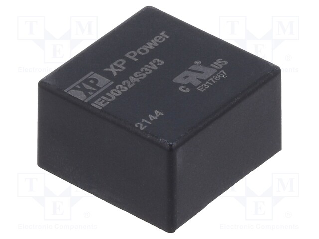 Isolated Board Mount DC/DC Converter, ITE, 1 Output, 3 W, 3.3 VDC, 600 mA