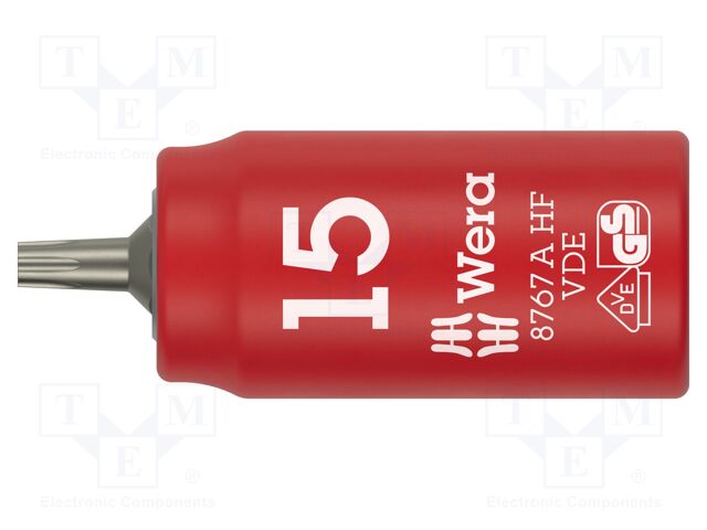 Socket; socket spanner,Torx®; TX15; 1/4"; insulated; 36mm