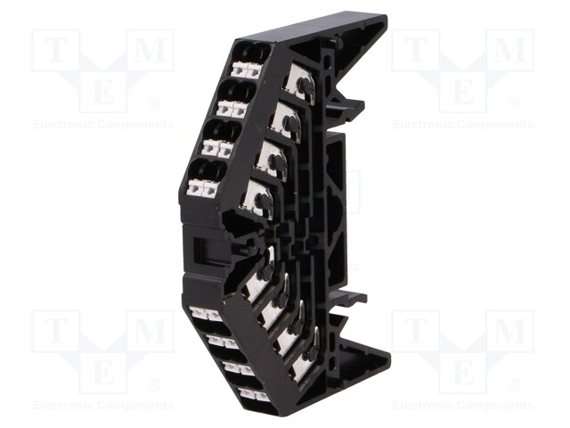 Splice terminal: rail; 1.5mm2; ways: 4; terminals: 16; black; 250VAC