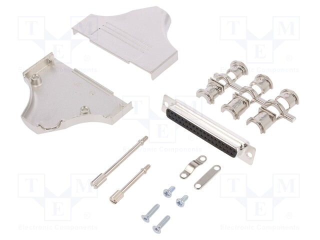 D-Sub; PIN: 37; plug; female; turned contacts; angled; soldering