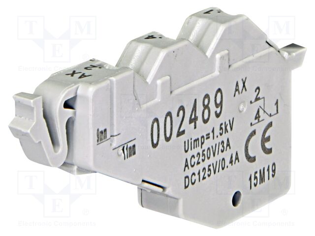 Auxiliary contacts; 230VAC; 3A; inside; Contacts: SPDT; EB2S,ED2S