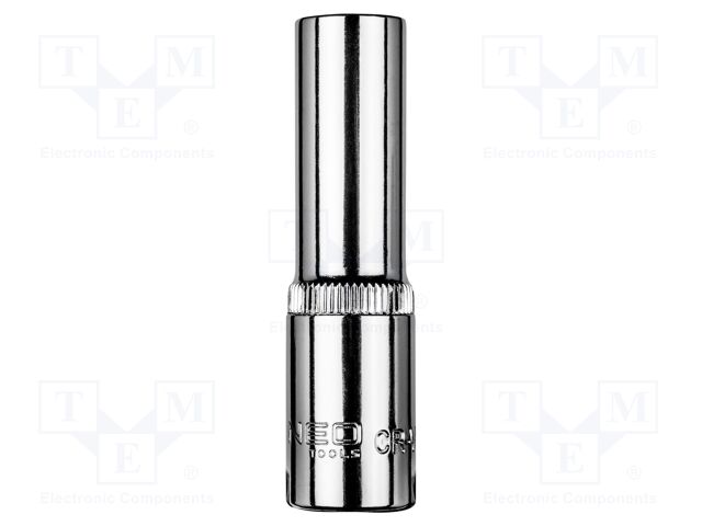 Socket; 6-angles,socket spanner; HEX 10mm; 3/8"; long