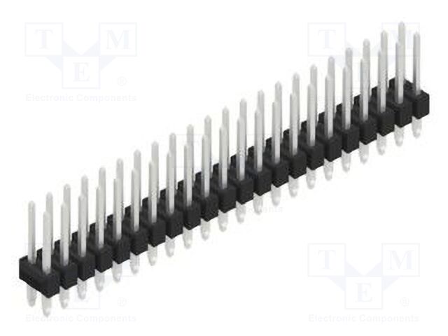 Connector: pin strips; pin header; male; PIN: 44; 2.54mm; THT; 2x22