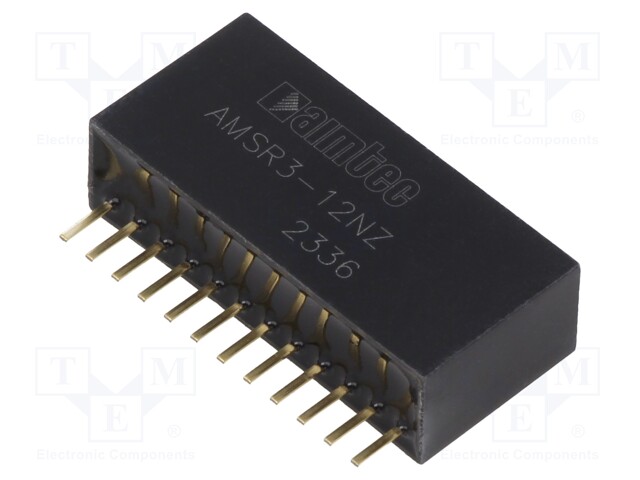 Converter: DC/DC; Uin: 24V; Uout: 12VDC; Iout: 3A; SIP12; 9.3g