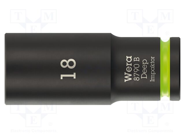 Socket; 6-angles,socket spanner,impact; HEX 18mm; 3/8"; IMPAKTOR