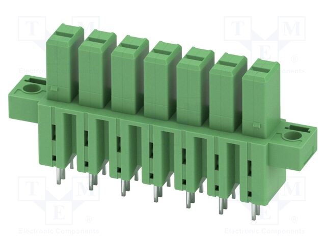 PCB headers, nominal cross section: 6 mm?, color: green, nom