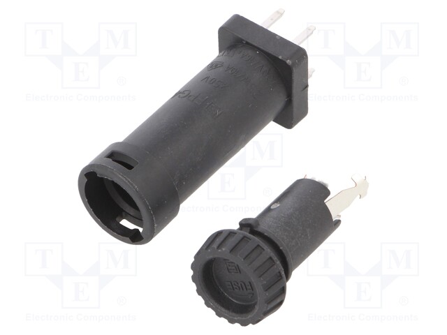 Fuse holder; cylindrical fuses; Mounting: THT; 5x20mm; -40÷85°C