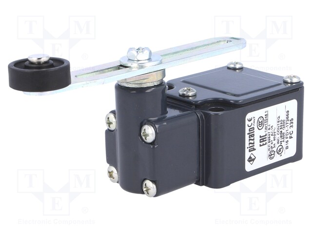 Limit switch; NO + NC; 6A; 400VAC; PG11; IP67; 40x49x33mm; -25÷80°C