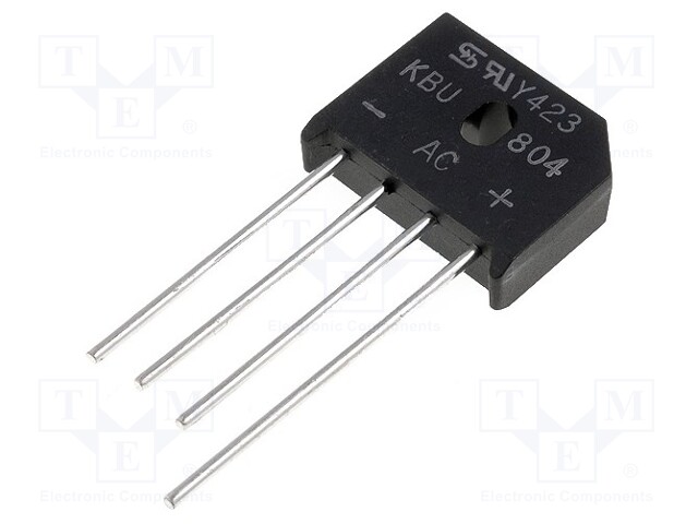 Single-phase bridge rectifier; Urmax: 400V; If: 8A; Ifsm: 200A; KBU
