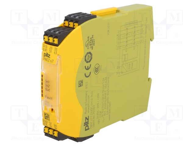 Module: extension; Series: PNOZ s7 C; IN: 1; OUT: 5; Mounting: DIN