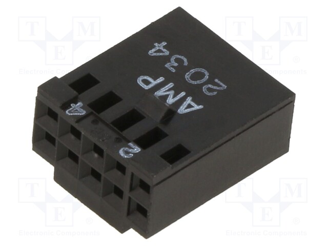 Plug; wire-board; female; AMPMODU MOD IV; 2.54mm; PIN: 10; straight