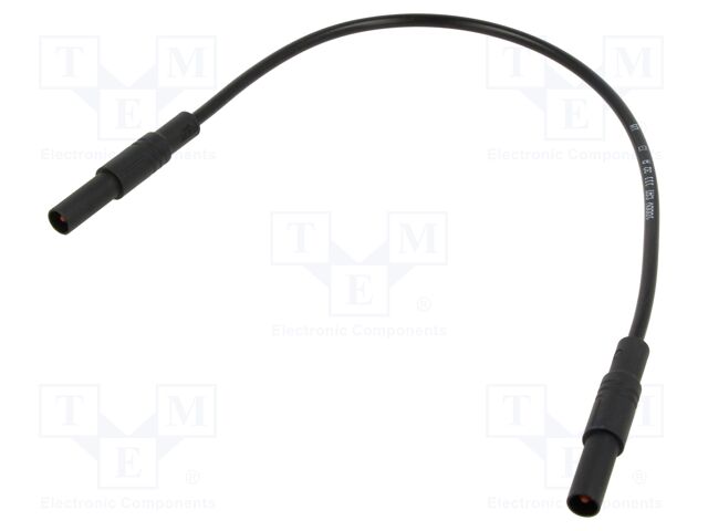 Test lead; 32A; banana plug 4mm,both sides; insulated; Len: 0.25m