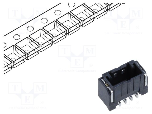 Connector: wire-board; DF51K; vertical; male; on PCBs; socket; SMT