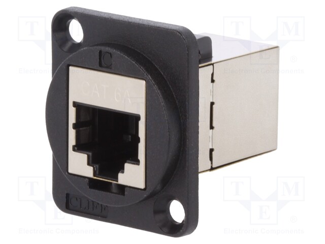 Coupler; FT; Cat: 6a; shielded; Layout: 8p8c; 19x24mm; Colour: black