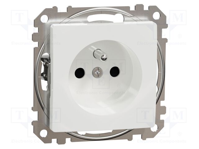 E-type socket; 250VAC; IP20; plaster embedded,in mounting box