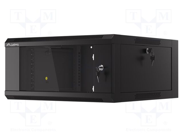 Enclosure: rack cabinet; Standard: 19"; 4U; black; 600mm; hanging