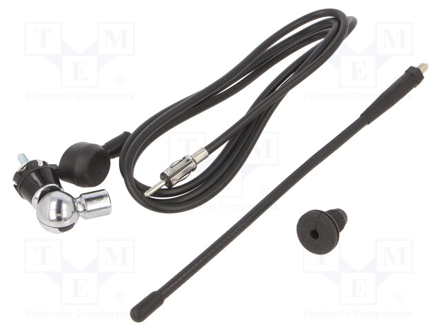 Antenna; 0.25m; AM,FM; universal; rubber mast; 1.5m
