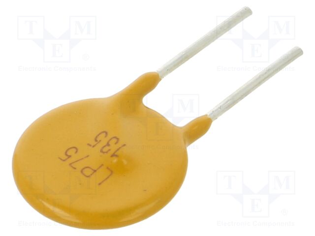 Fuse: PTC polymer; 1.35A; Imax: 40A; THT; Iswitch.max: 6.75A