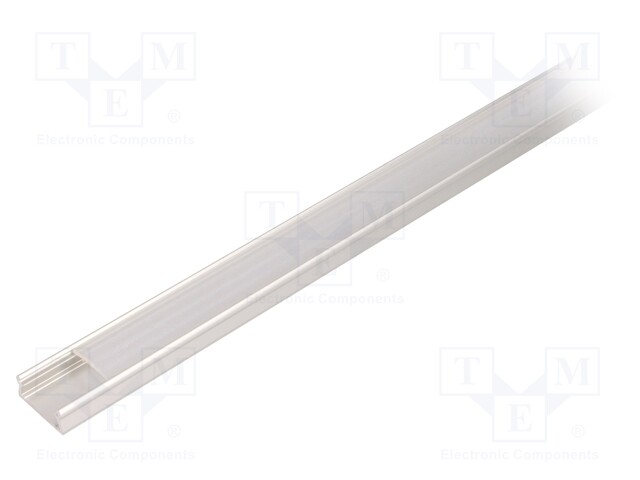 Profiles for LED modules; mat; surface; L: 1m; aluminium; anodized