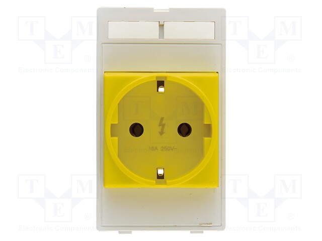 Plug socket module Germany yellow (VDE)