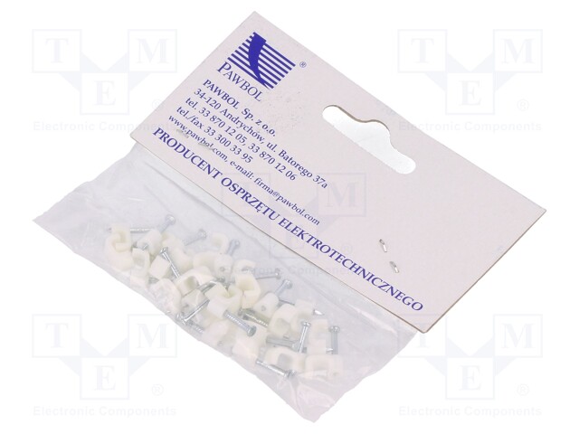 Holder; white; Application: SMYp 2x0,75,for flat cable; 25pcs.