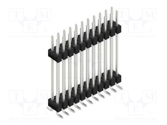 Connector: pin strips; pin header; male; PIN: 22; 2.54mm; SMT; 2x11