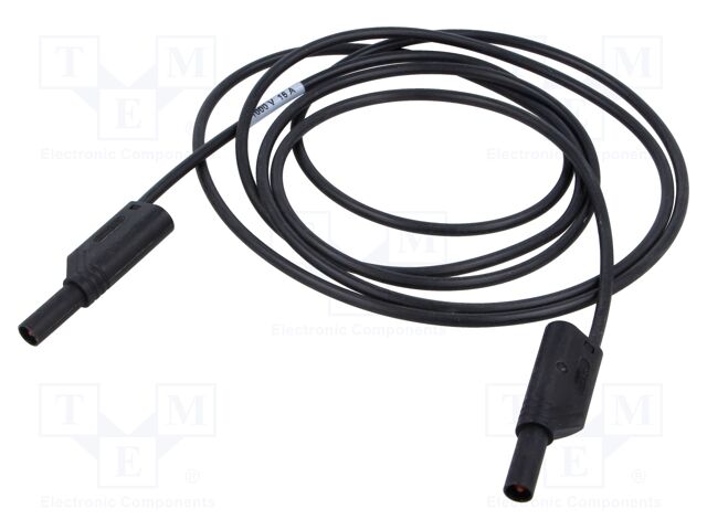 Test lead; 16A; banana plug with axial socket 4mm,both sides