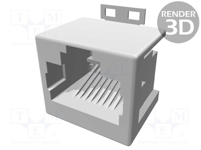 Socket; RJ45; PIN: 8; Layout: 8p8c; SMT; vertical; 12.7mm