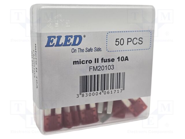 Fuse: fuse; 10A; 32VDC; automotive; 9.1mm; 9.1x3.8x15.3mm