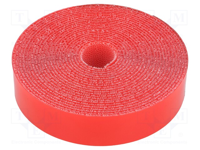 Tape: velcro; W: 25mm; L: 5m; D: 1.88mm; acrylic; transparent