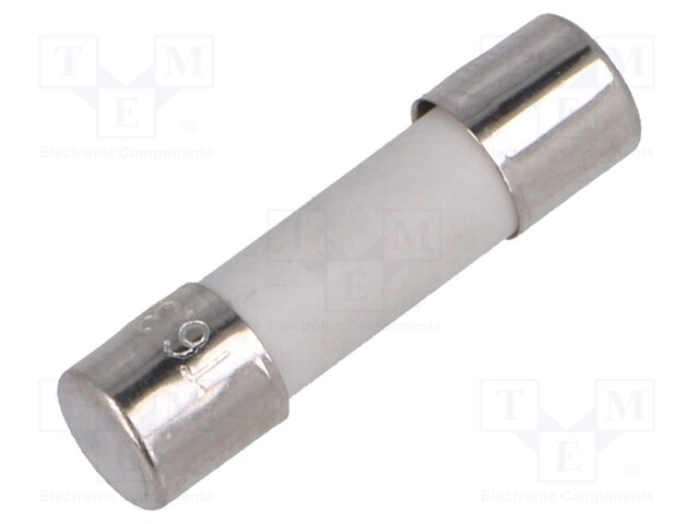 Fuse: fuse; 6.3A; 500VAC; ceramic,cylindrical; 5x20mm