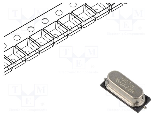 Resonator: quartz; 16MHz; ±30ppm; 18pF; SMD; 11.4x4.35x3.8mm