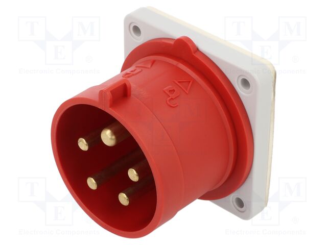 Connector: AC supply 3-phase; socket; male; 32A; 400VAC; IEC 60309