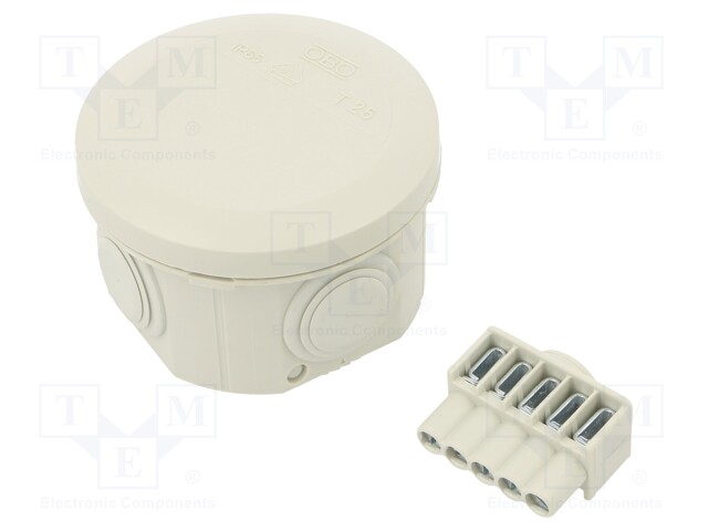 Enclosure: junction box; Ø: 80mm; Z: 51mm; polypropylene; IP65