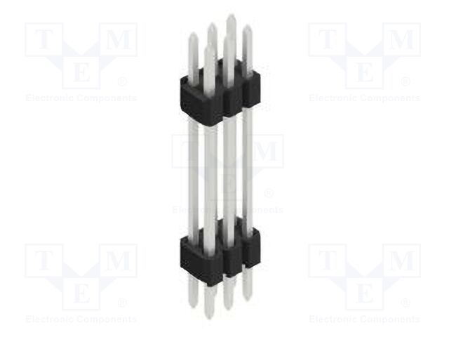Connector: pin strips; pin header; male; PIN: 6; 1.27mm; THT; 2x3