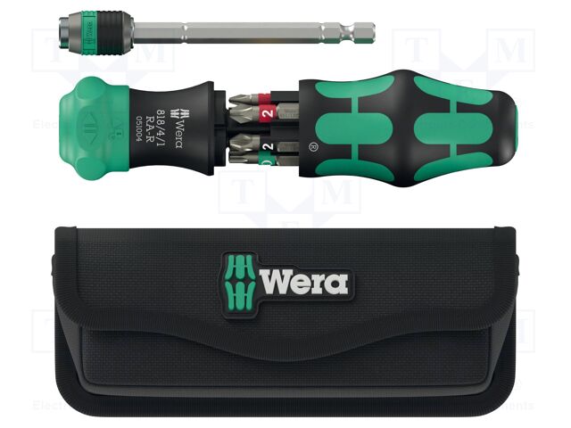 Kit: screwdriver; with ratchet; Phillips,Pozidriv®,slot,Torx®