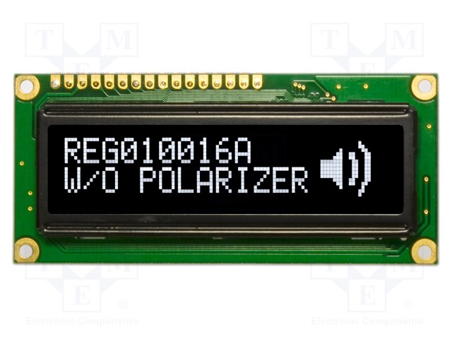 Display: OLED; graphical; 2.4"; 100x16; Dim: 80x36x10mm; white