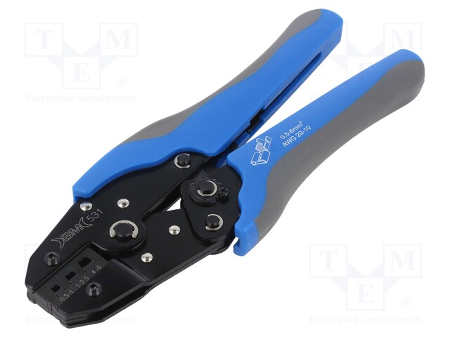 Tool: for crimping; non-insulated terminals,terminals; 0.5÷6mm2