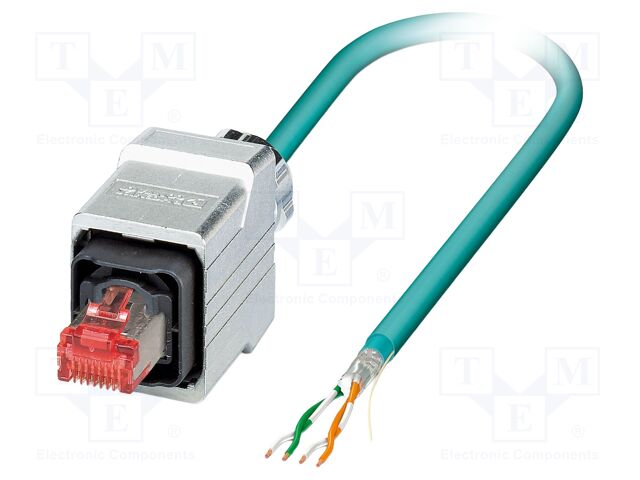 Patch cord; SF/UTP; Cat 5e; cables,RJ45 plug; stranded; Cu; 5m; PUR