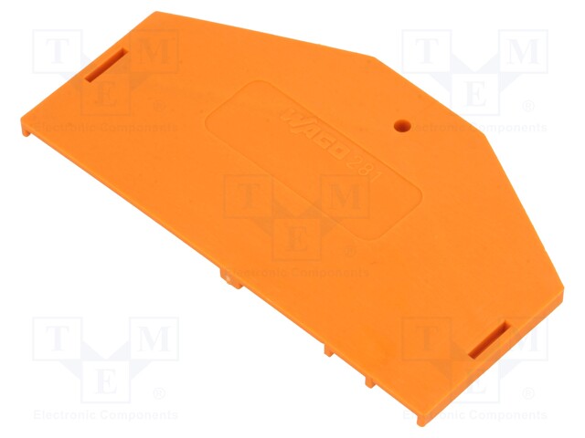 End/partition plate; Application: 281-6; orange; 2.5x37x61.5mm