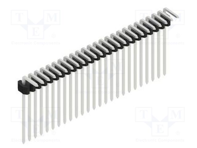 Connector: pin strips; pin header; male; PIN: 25; 1.27mm; THT; 1x25