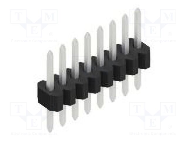 Connector: pin strips; pin header; male; PIN: 8; 1.27mm; THT; 1x8