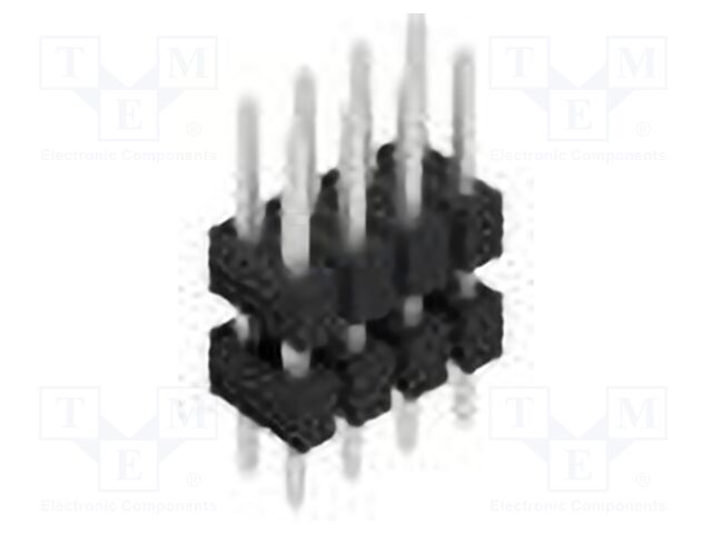 Connector: pin strips; pin header; male; PIN: 8; 2.54mm; THT; 2x4