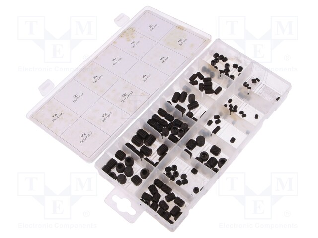 Set of screws; Head: without head; imbus; Pcs: 160